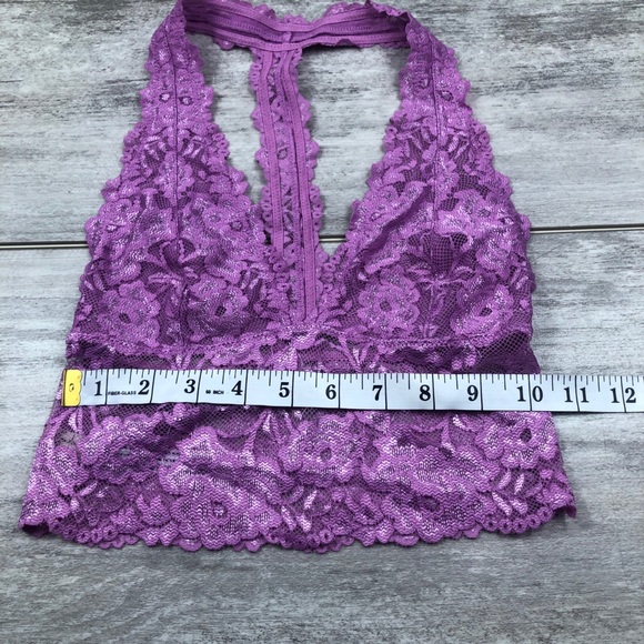 FREE PEOPLE pink lace v neck bralette - Picture 6 of 9